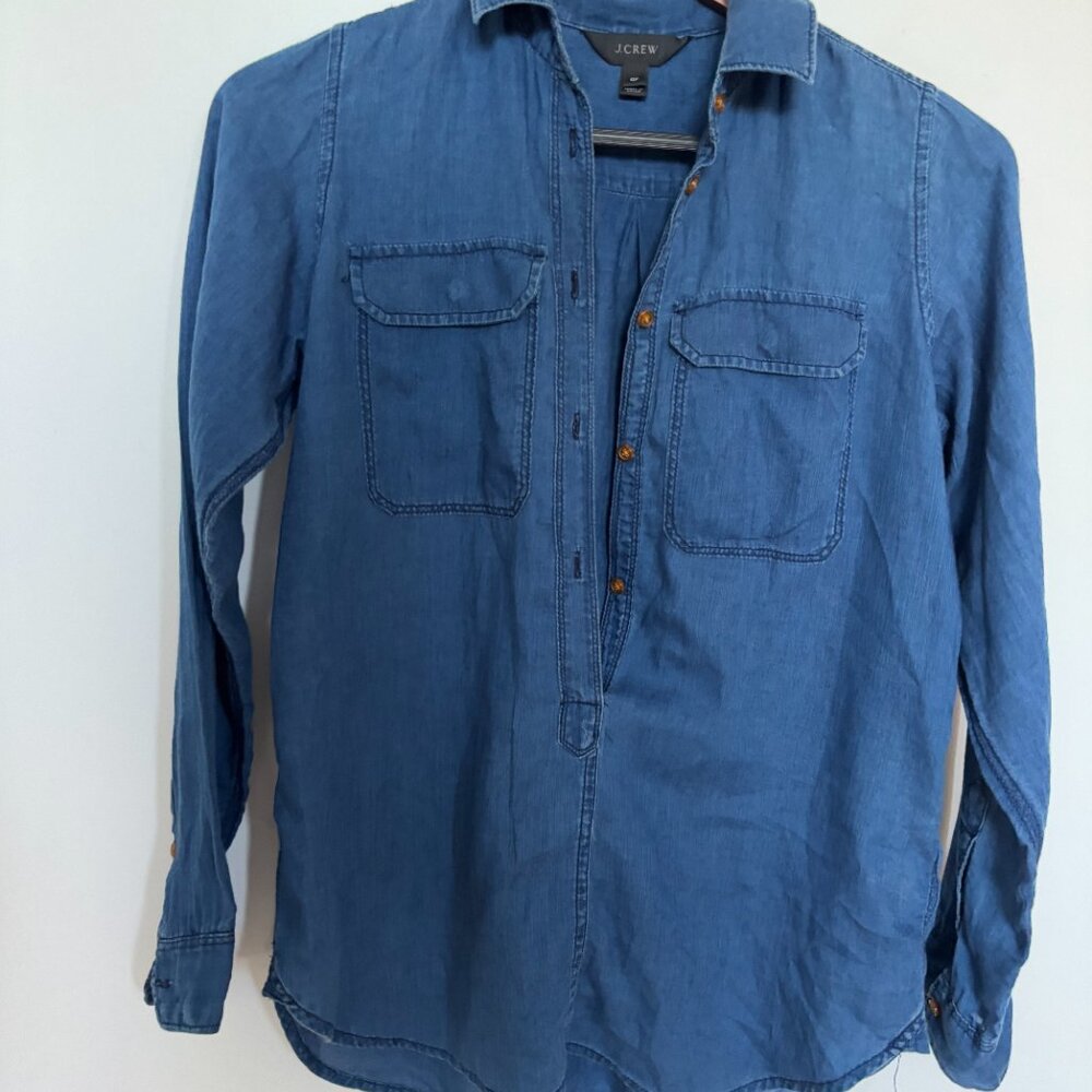 Jcrew Dark Chambray Button Down Shirt